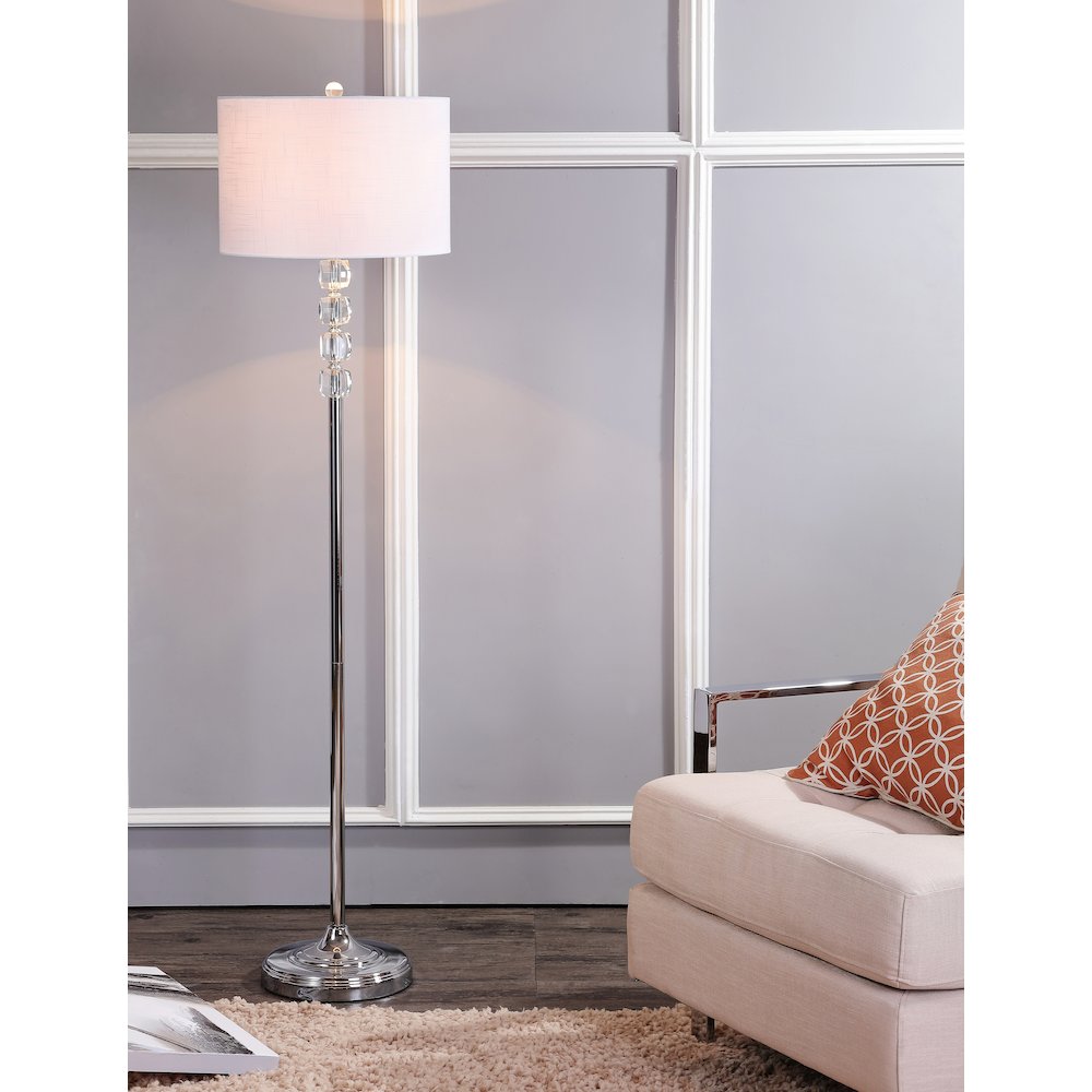 Aubrey Crystal Metal Led Floor Lamp. Picture 7