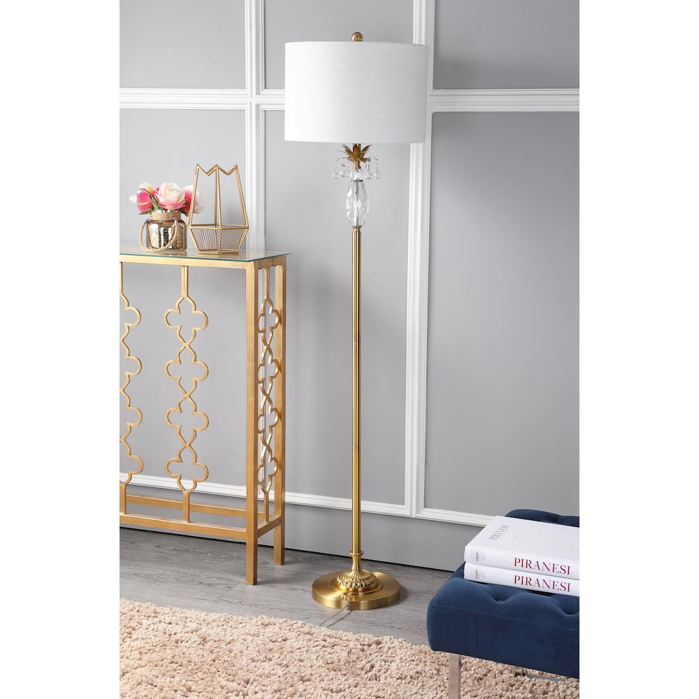 Adalyn Crystal Metal Led Floor Lamp. Picture 8