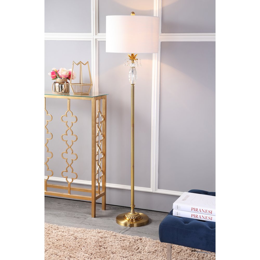 Adalyn Crystal Metal Led Floor Lamp. Picture 7