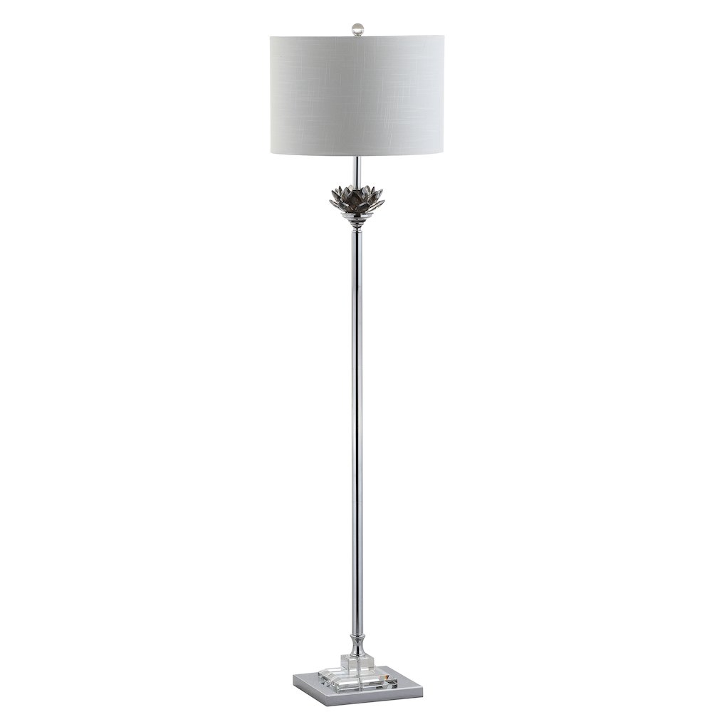 Amelia Lotus Crystal Metal Led Floor Lamp. Picture 2