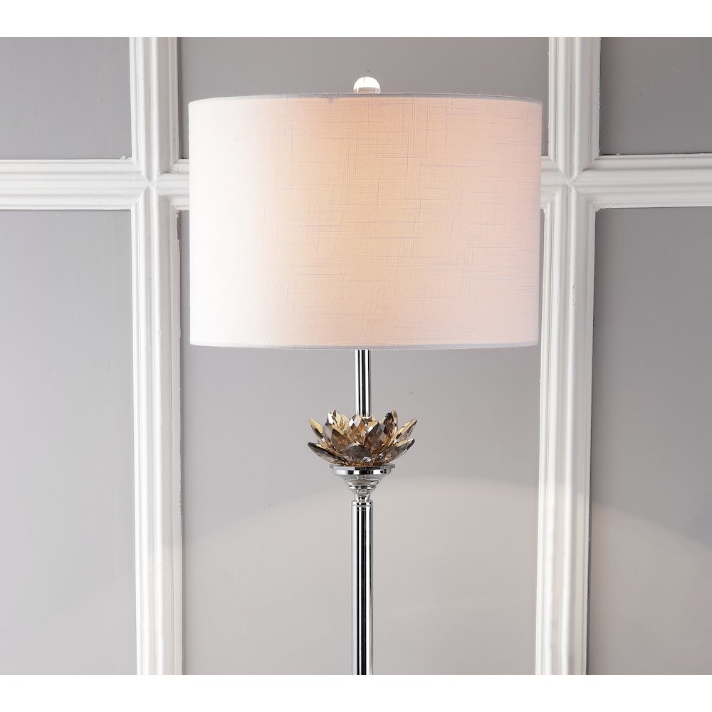 Amelia Lotus Crystal Metal Led Floor Lamp. Picture 8