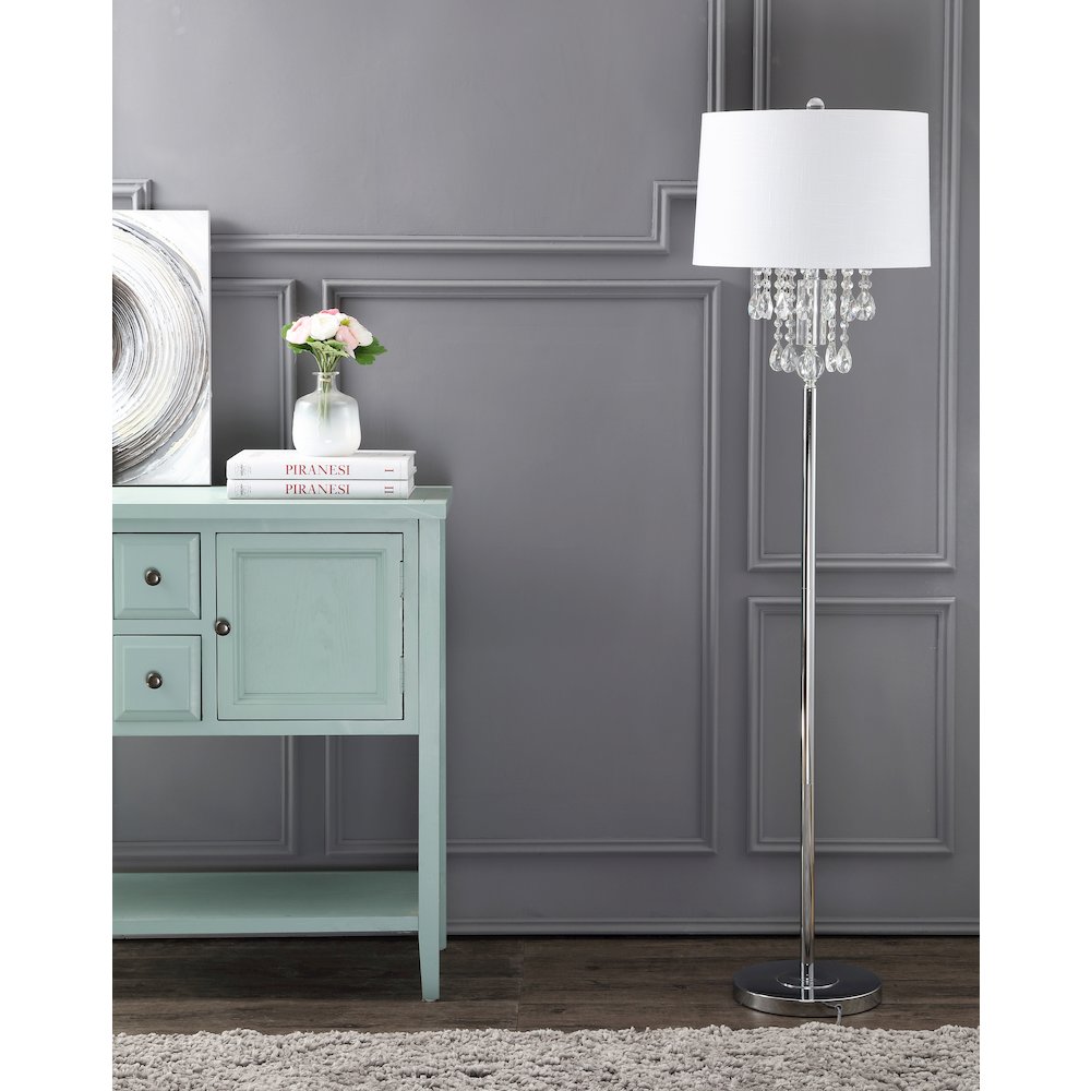 Abigail Crystal Metal Led Floor Lamp. Picture 8