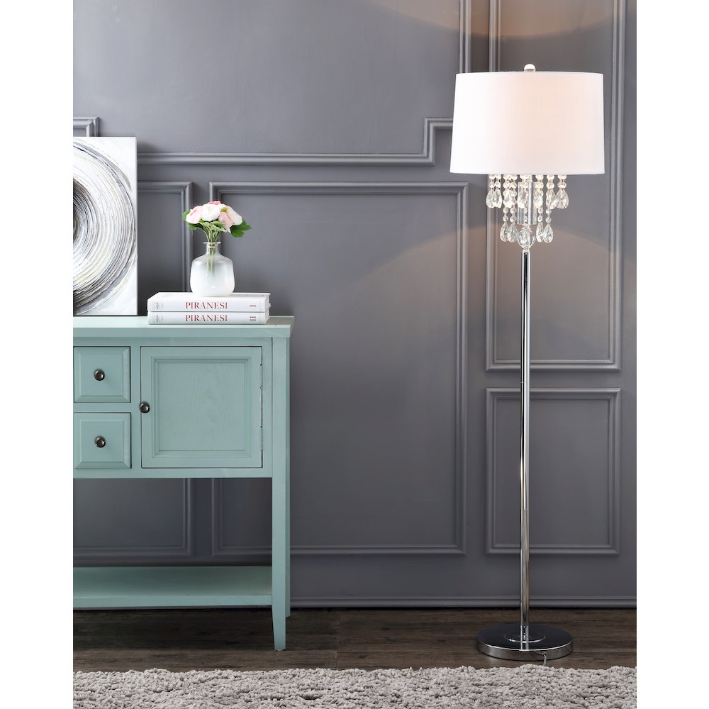 Abigail Crystal Metal Led Floor Lamp. Picture 7