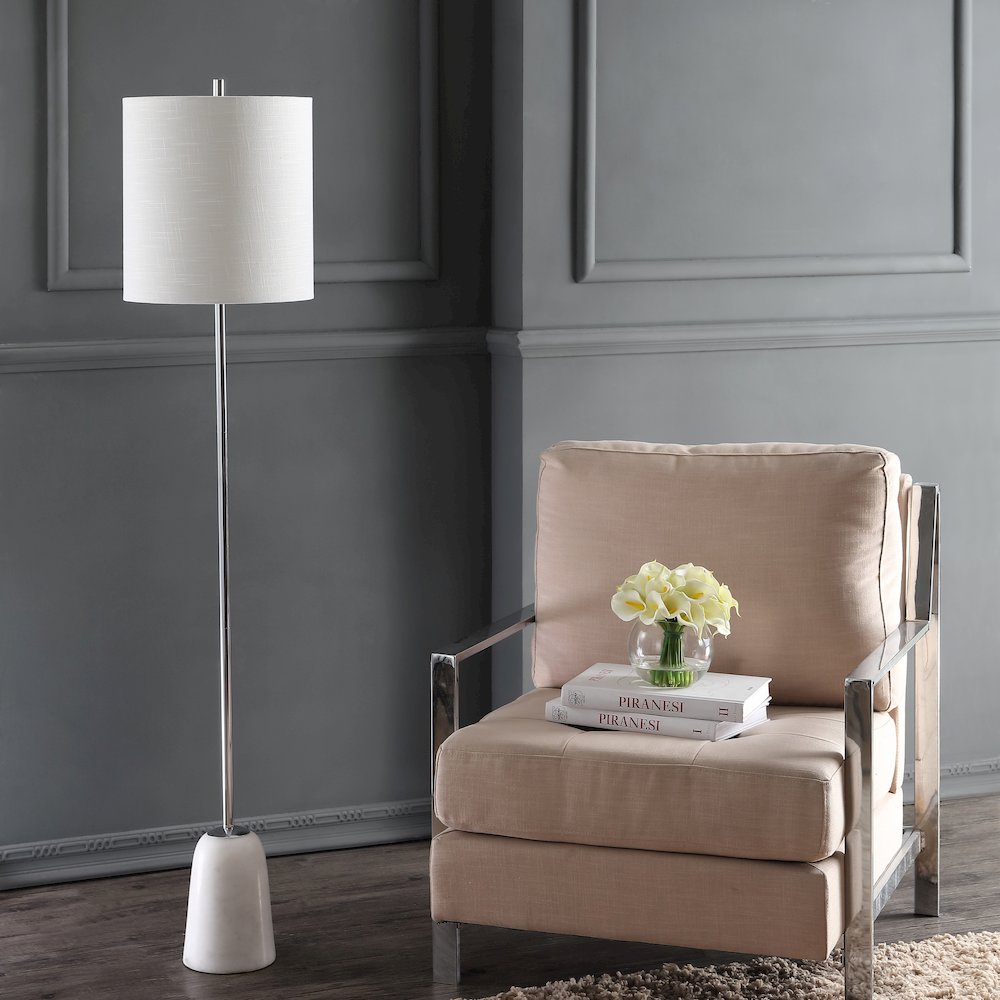 Lincoln Marble/Metal Led Floor Lamp. Picture 6