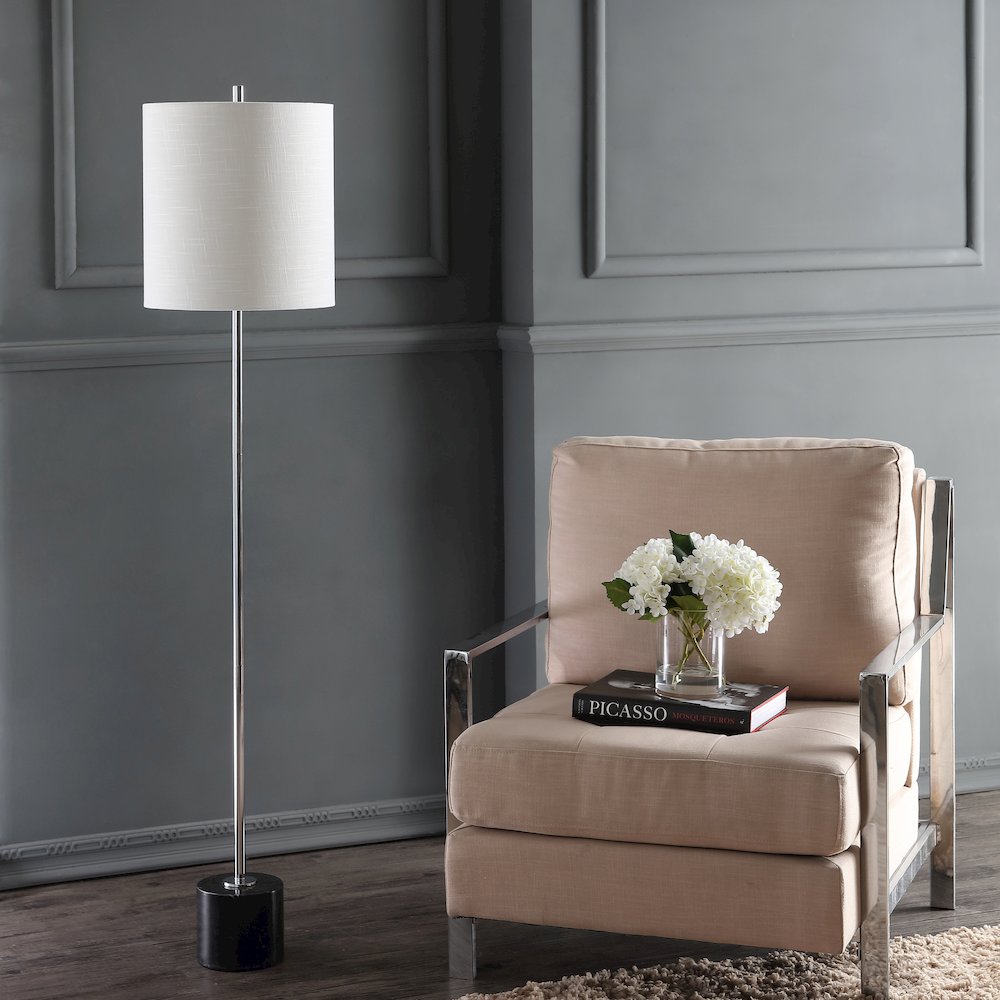 Levitt Marble/Metal Led Floor Lamp. Picture 6
