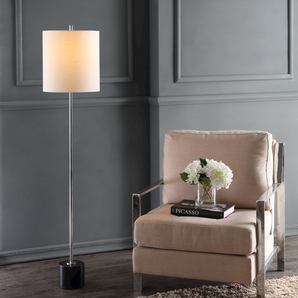 Levitt Marble/Metal Led Floor Lamp. Picture 5