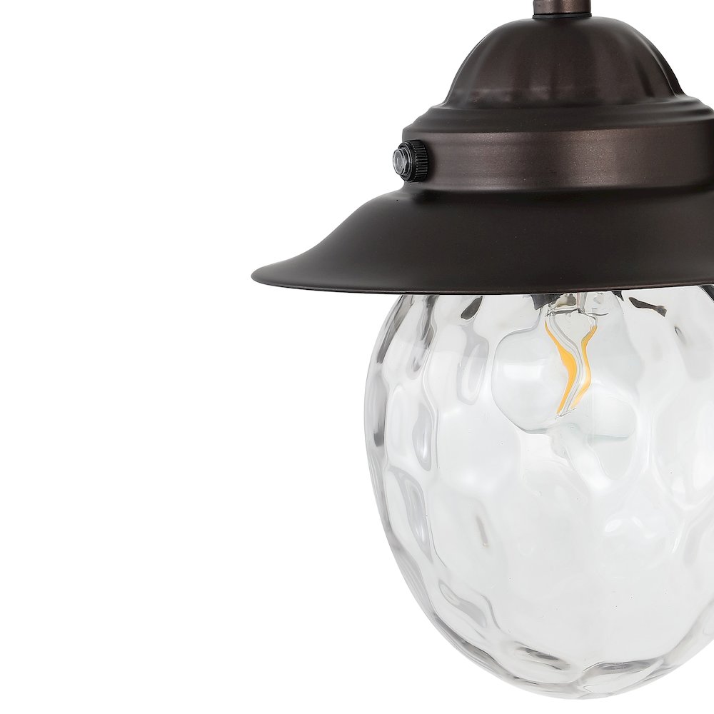 Rodanthe Farmhouse Industrial Iron/Glass Outdoor Led Sconce. Picture 2