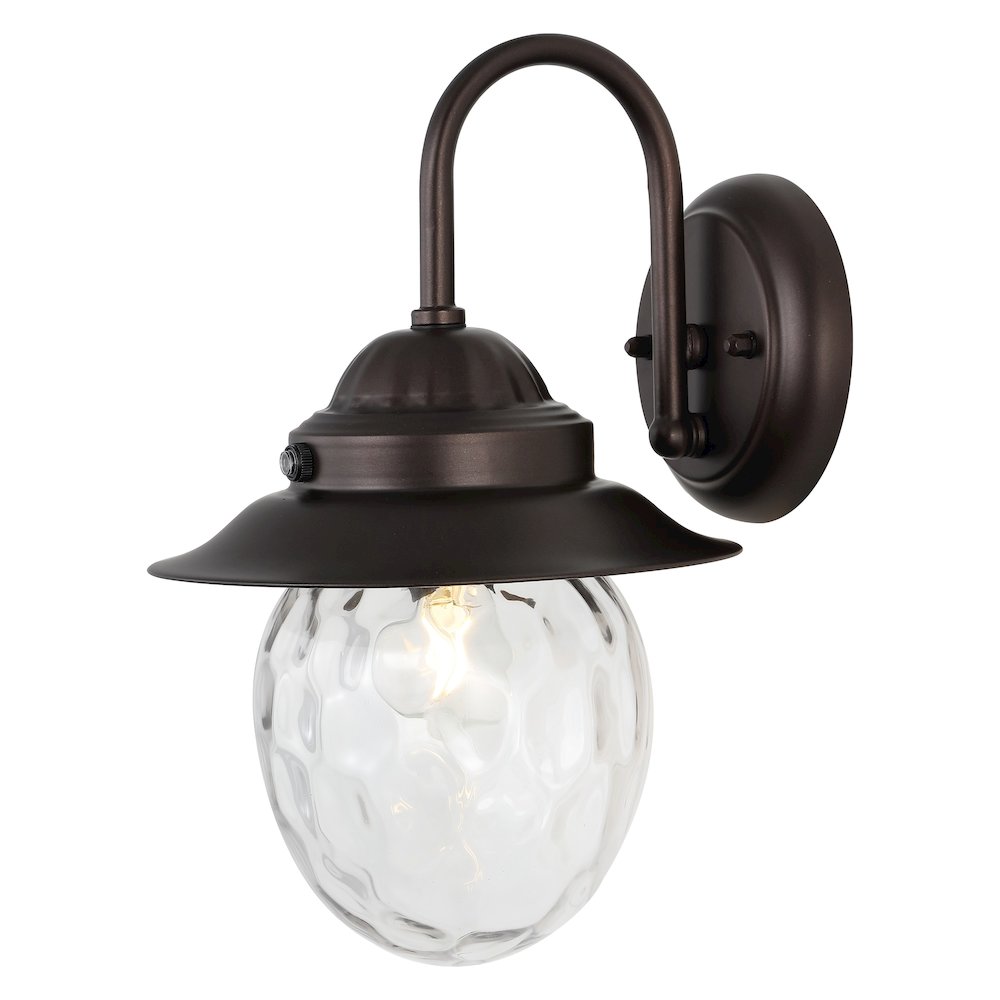 Rodanthe Farmhouse Industrial Iron/Glass Outdoor Led Sconce. Picture 4
