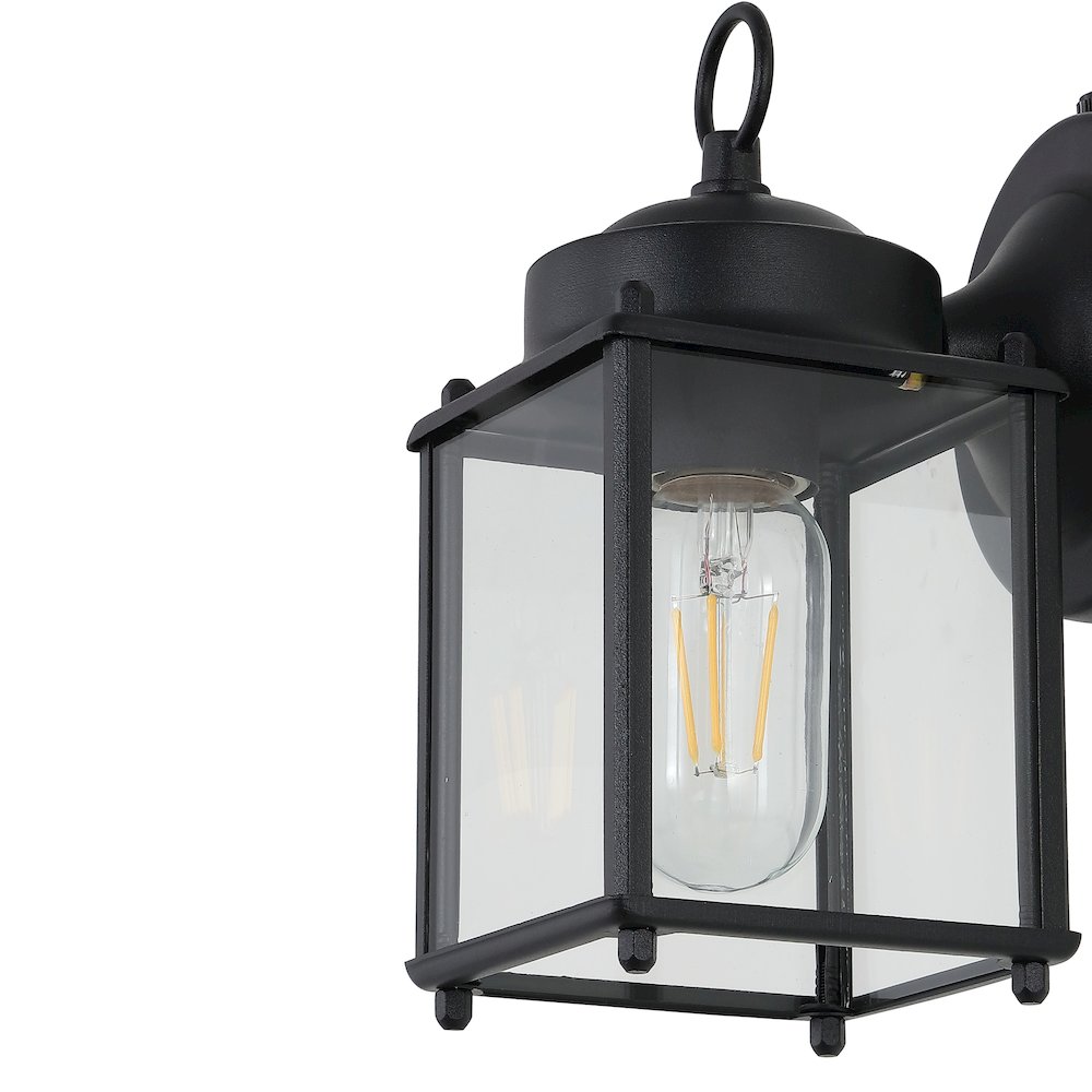 Boston Farmhouse Industrial Iron/Glass Outdoor Led Sconce. Picture 2