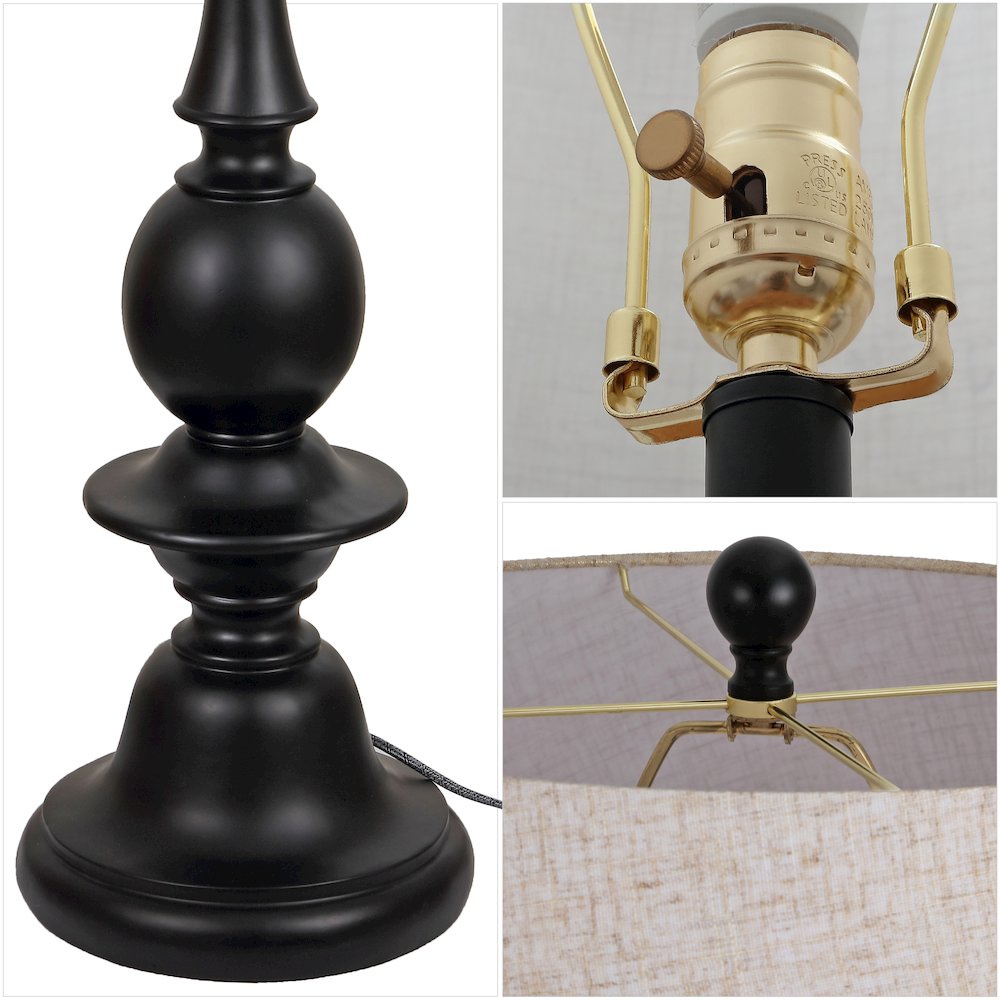 Taylor Spindled Resin LED Floor Lamp. Picture 4