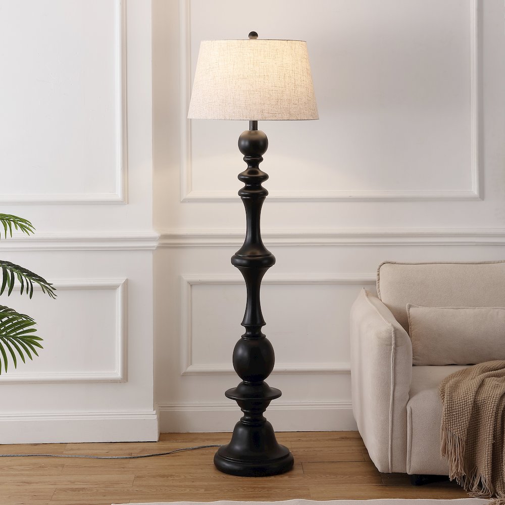 Taylor Spindled Resin LED Floor Lamp. Picture 2