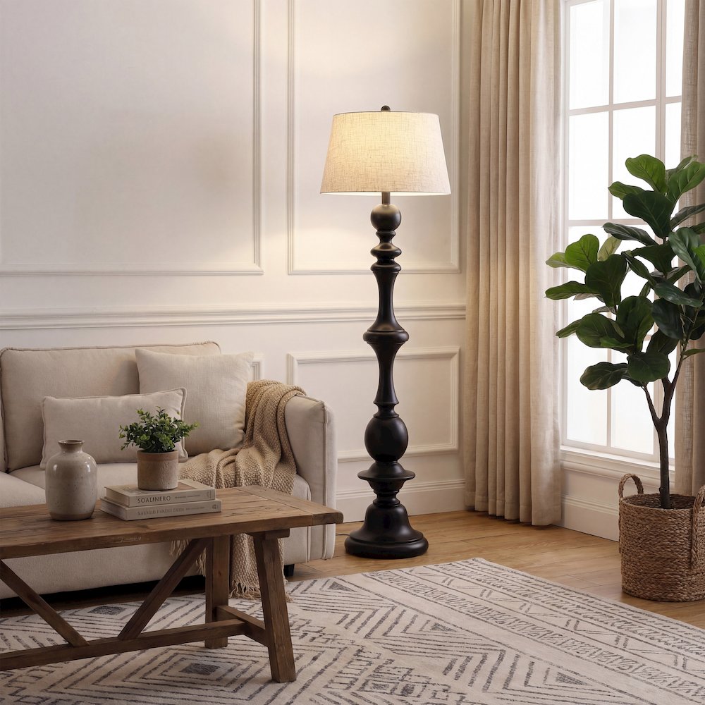 Taylor Spindled Resin LED Floor Lamp. Picture 9