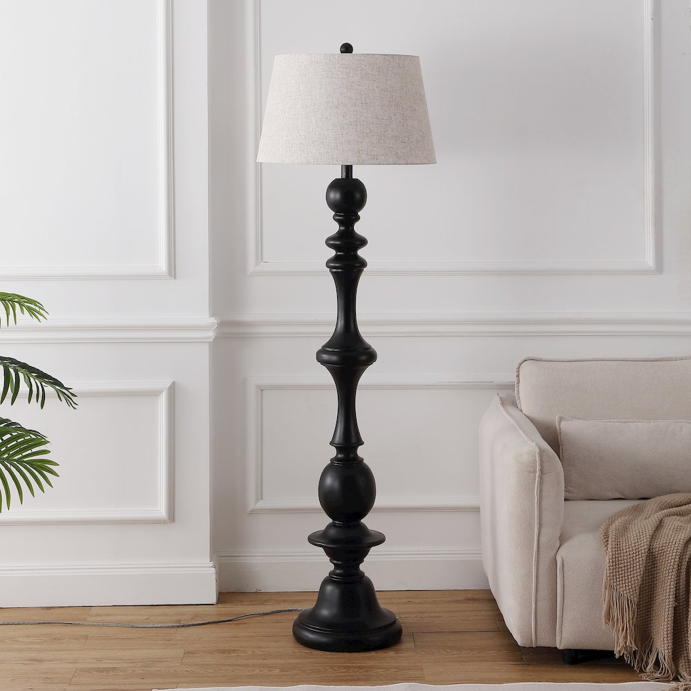 Taylor Spindled Resin LED Floor Lamp. Picture 8