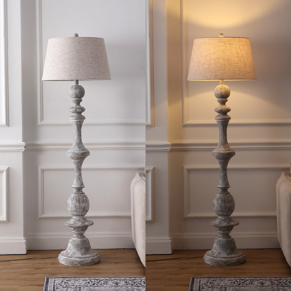 Taylor Spindled Resin LED Floor Lamp. Picture 7
