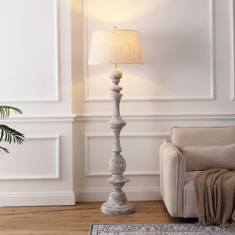 Taylor Spindled Resin LED Floor Lamp. Picture 2