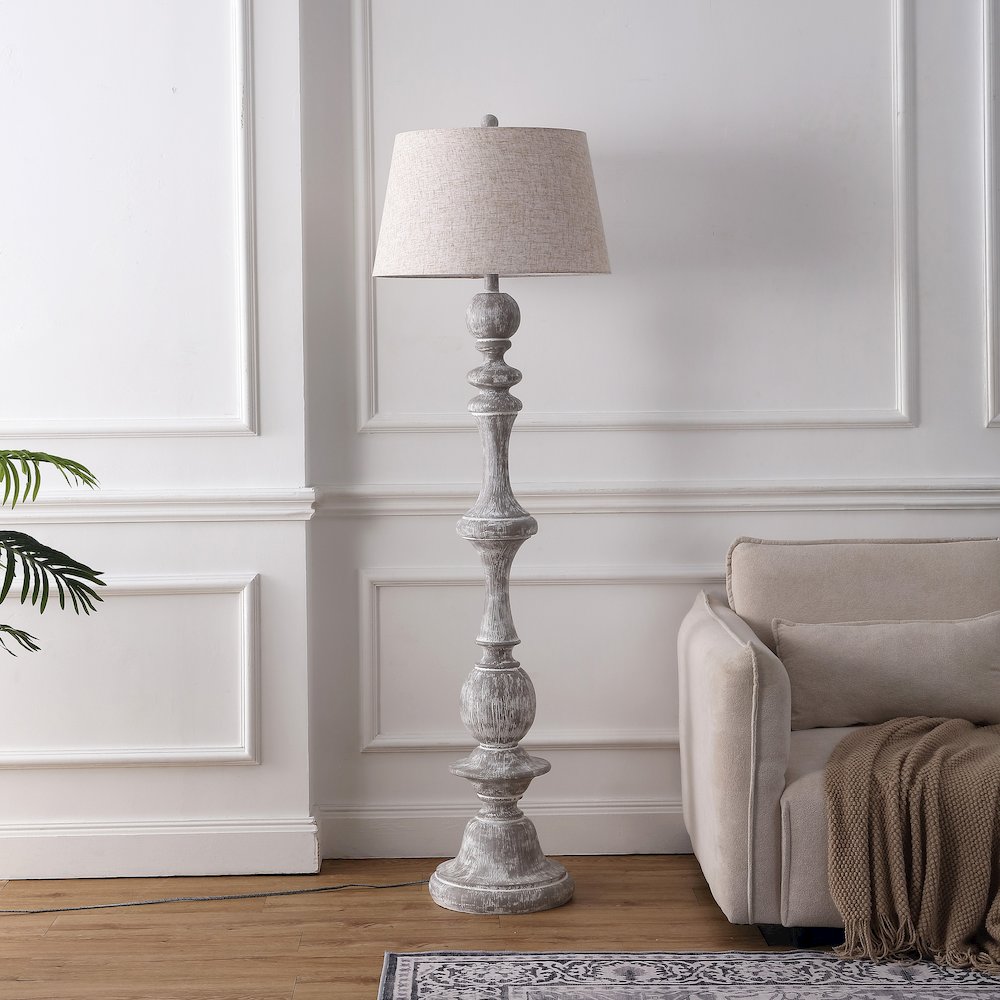 Taylor Spindled Resin LED Floor Lamp. Picture 8