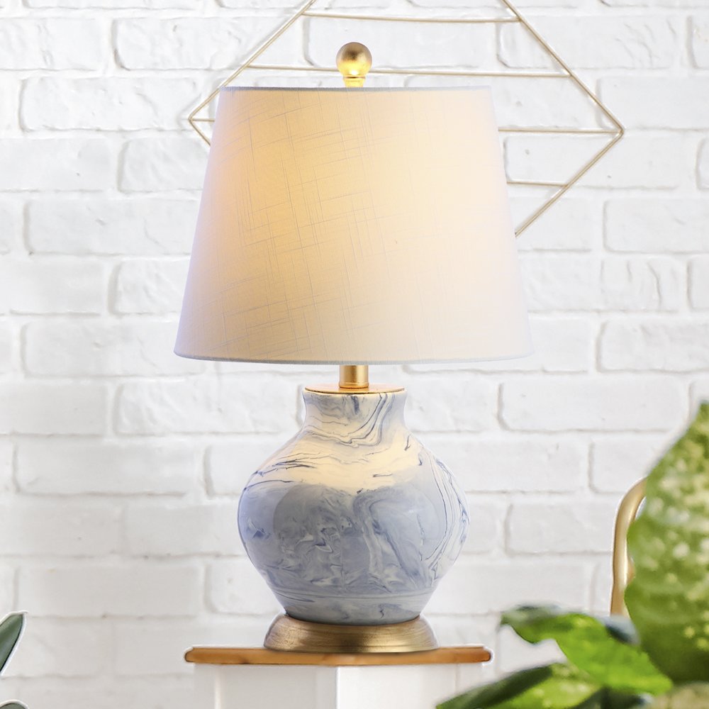 Holly Marbleized Ceramic Led Table Lamp. Picture 7