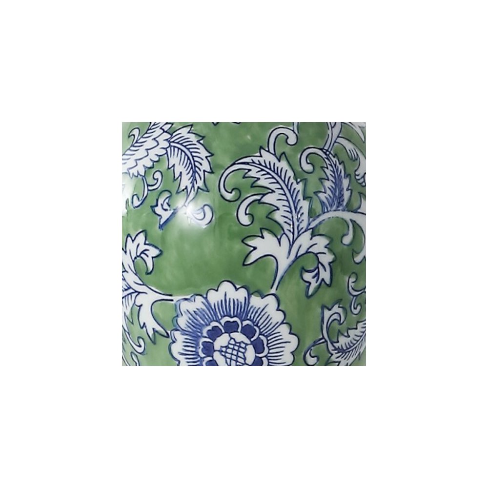 Grace French Country Cottage Ceramic Iron Floral Urn LED Table Lamp. Picture 5