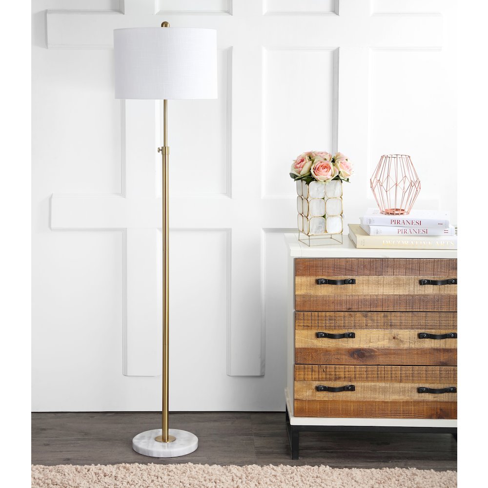 June Adjustable Metal/Marble Led Floor Lamp. Picture 7