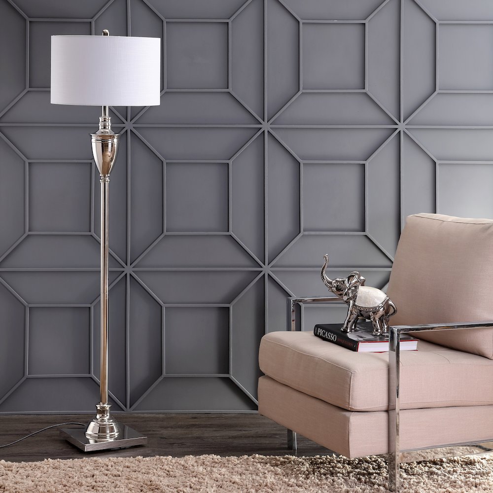 Othello Metal Led Floor Lamp. Picture 6