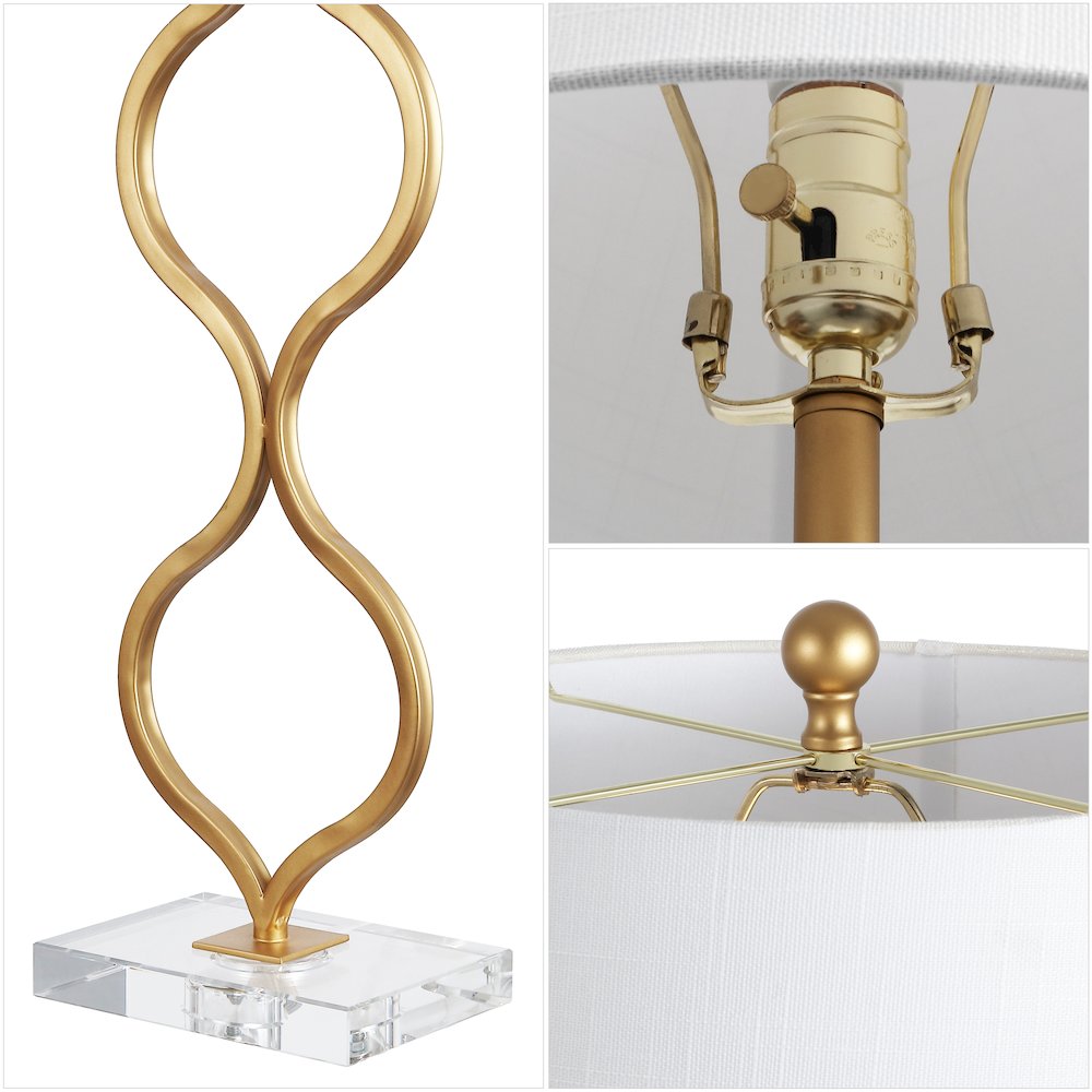 Levi Metal/Crystal Led Table Lamp. Picture 10