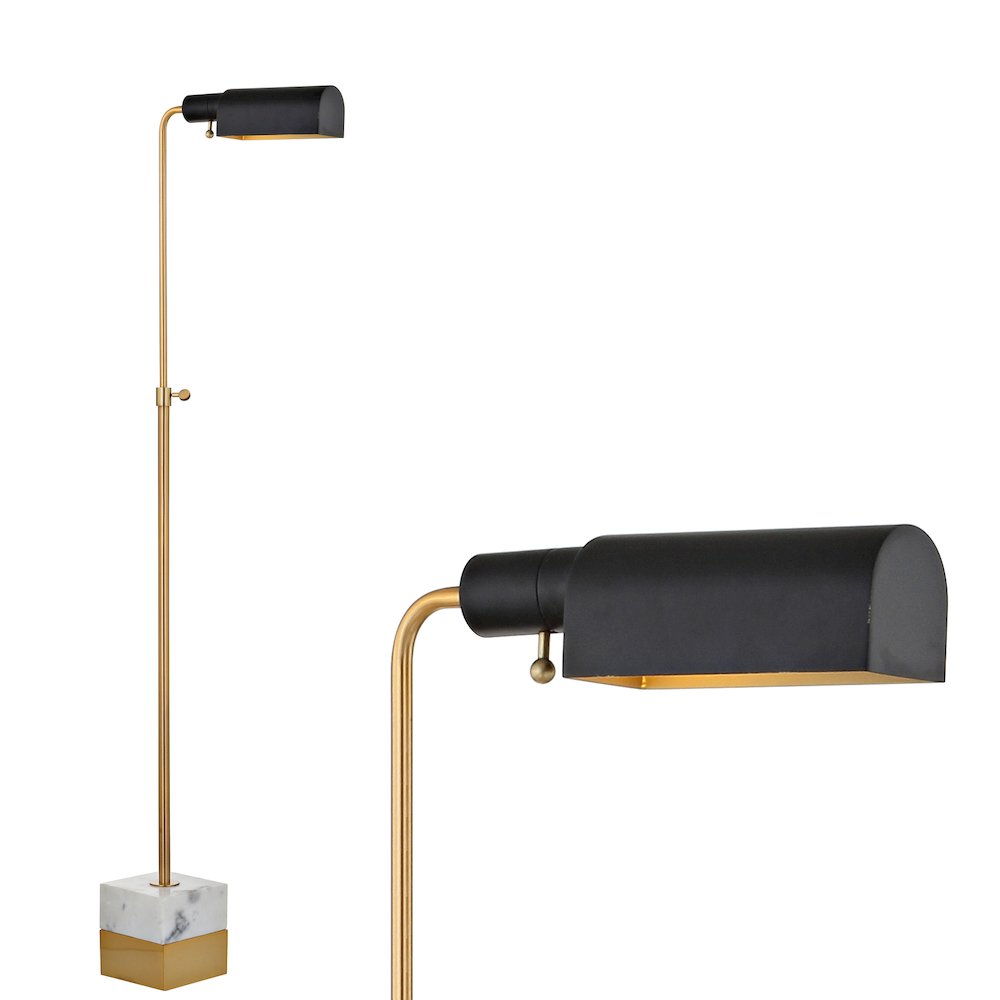 Iva Adjustable Brass Library Led Floor Lamp. Picture 7