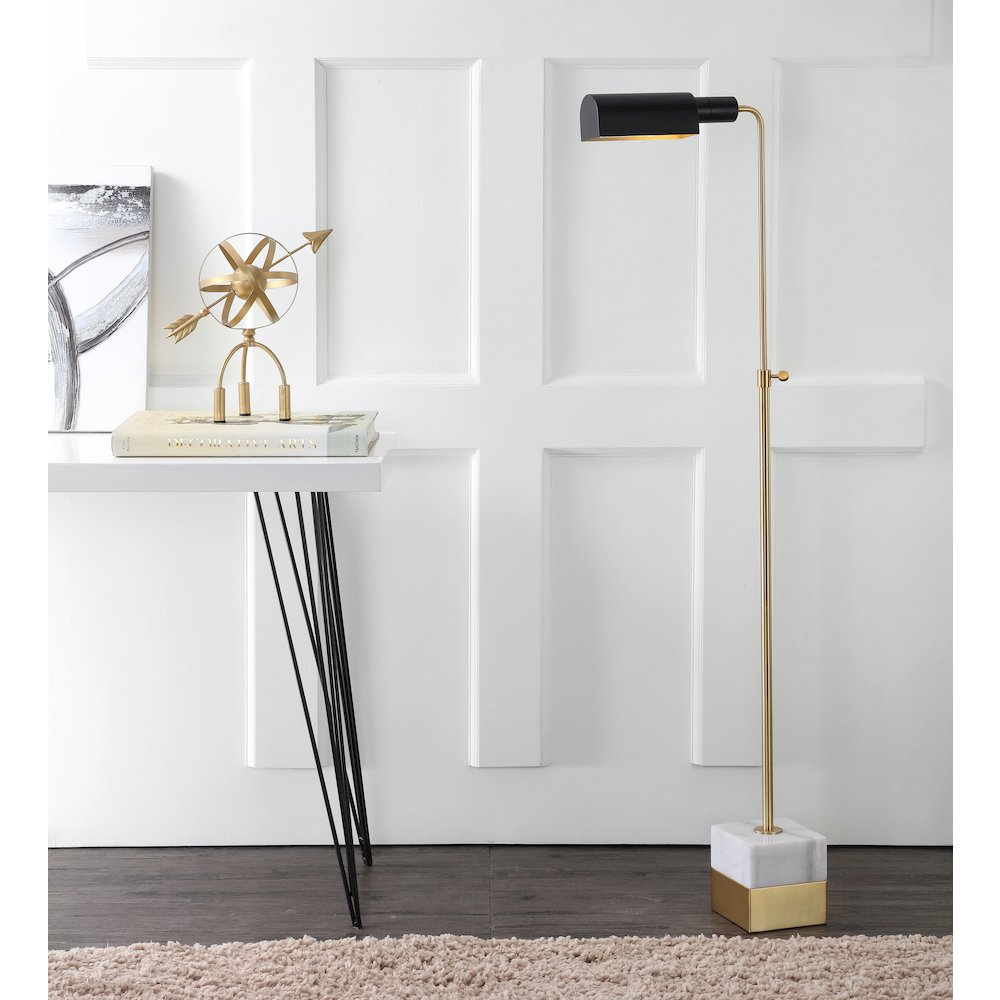 Iva Adjustable Brass Library Led Floor Lamp. Picture 5