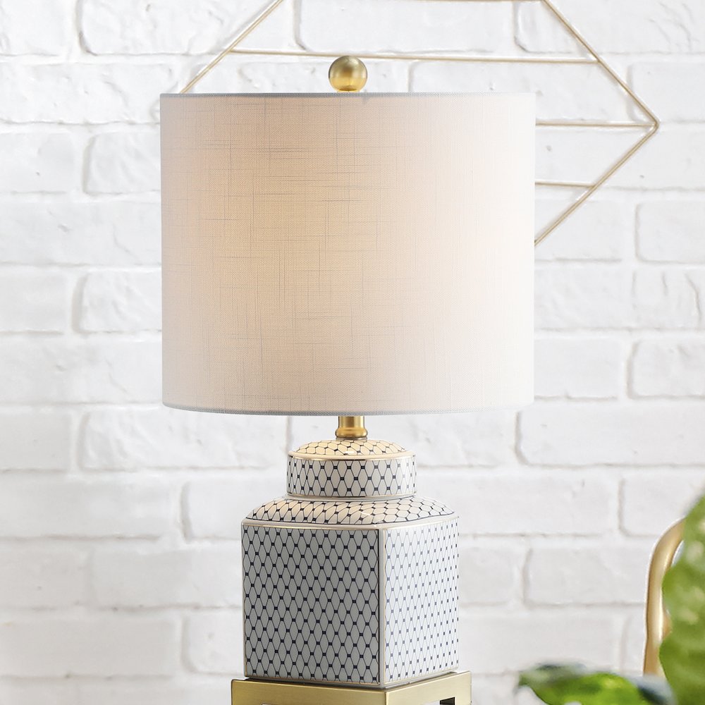 Cleo Ceramicmetal Ginger Jar Led Table Lamp. Picture 7
