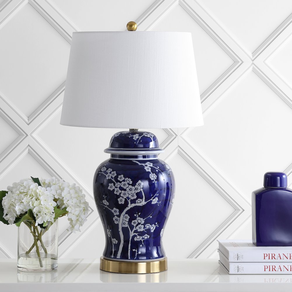 Gracie Ginger Jar Ceramicmetal Led Table Lamp. Picture 6