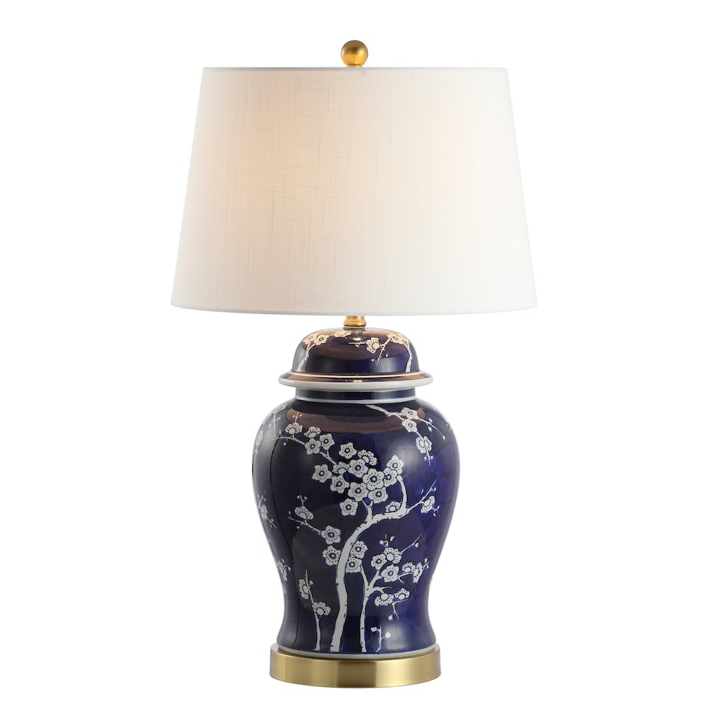 Gracie Ginger Jar Ceramicmetal Led Table Lamp. Picture 1