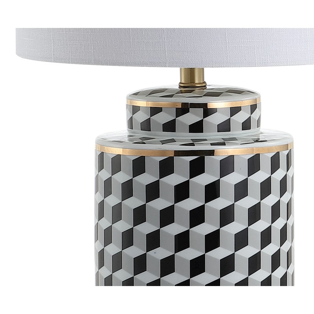 Ellie Tumbling Block Ceramicmetal Led Table Lamp. Picture 3