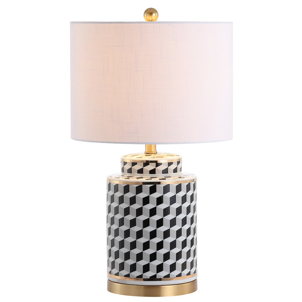 Ellie Tumbling Block Ceramicmetal Led Table Lamp. Picture 1
