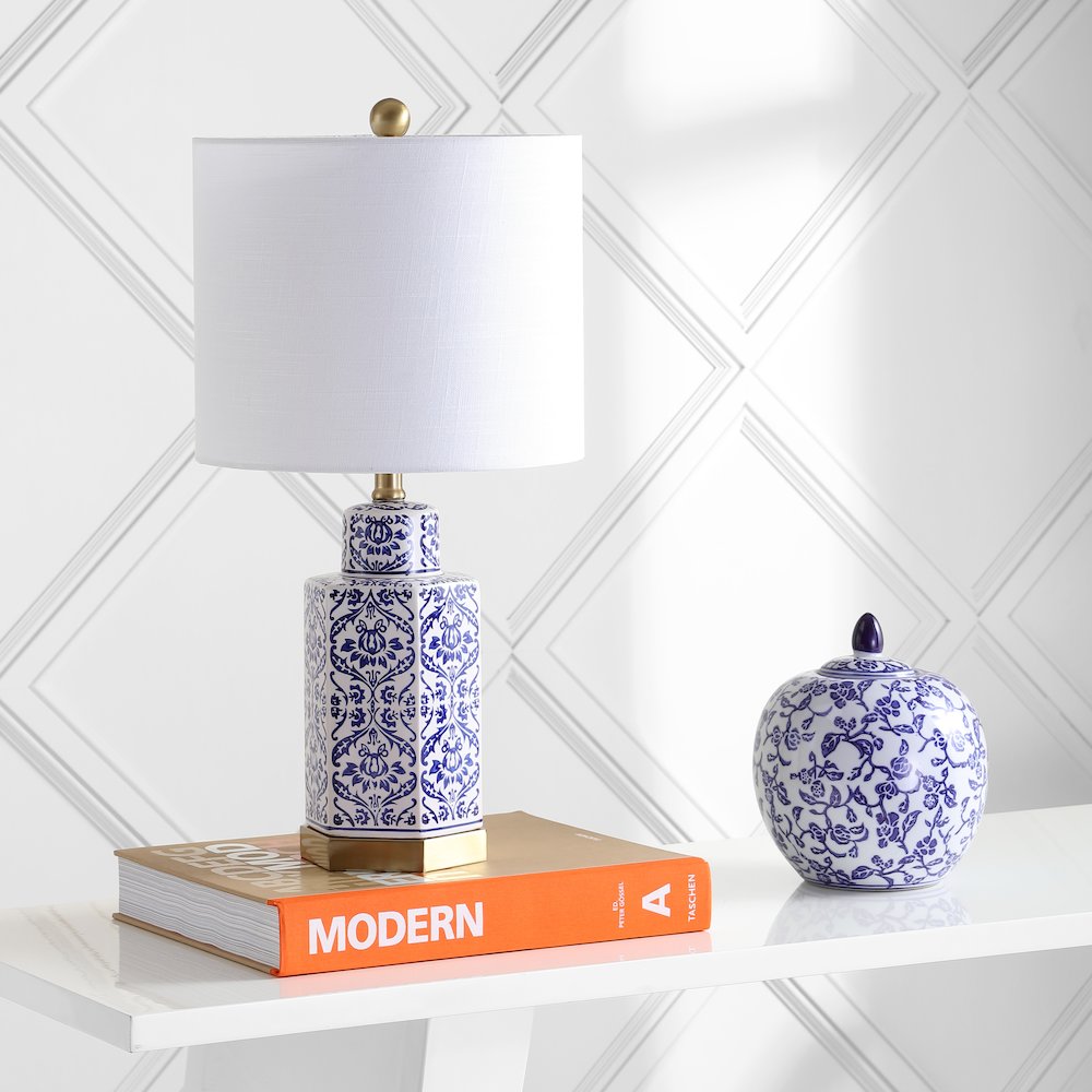 Diana Ginger Jar Ceramicmetal Led Table Lamp. Picture 6