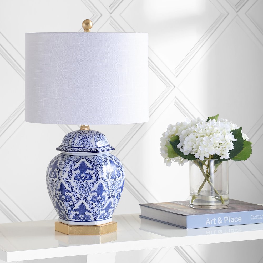 Gretchen Ginger Jar Ceramicmetal Led Table Lamp. Picture 6