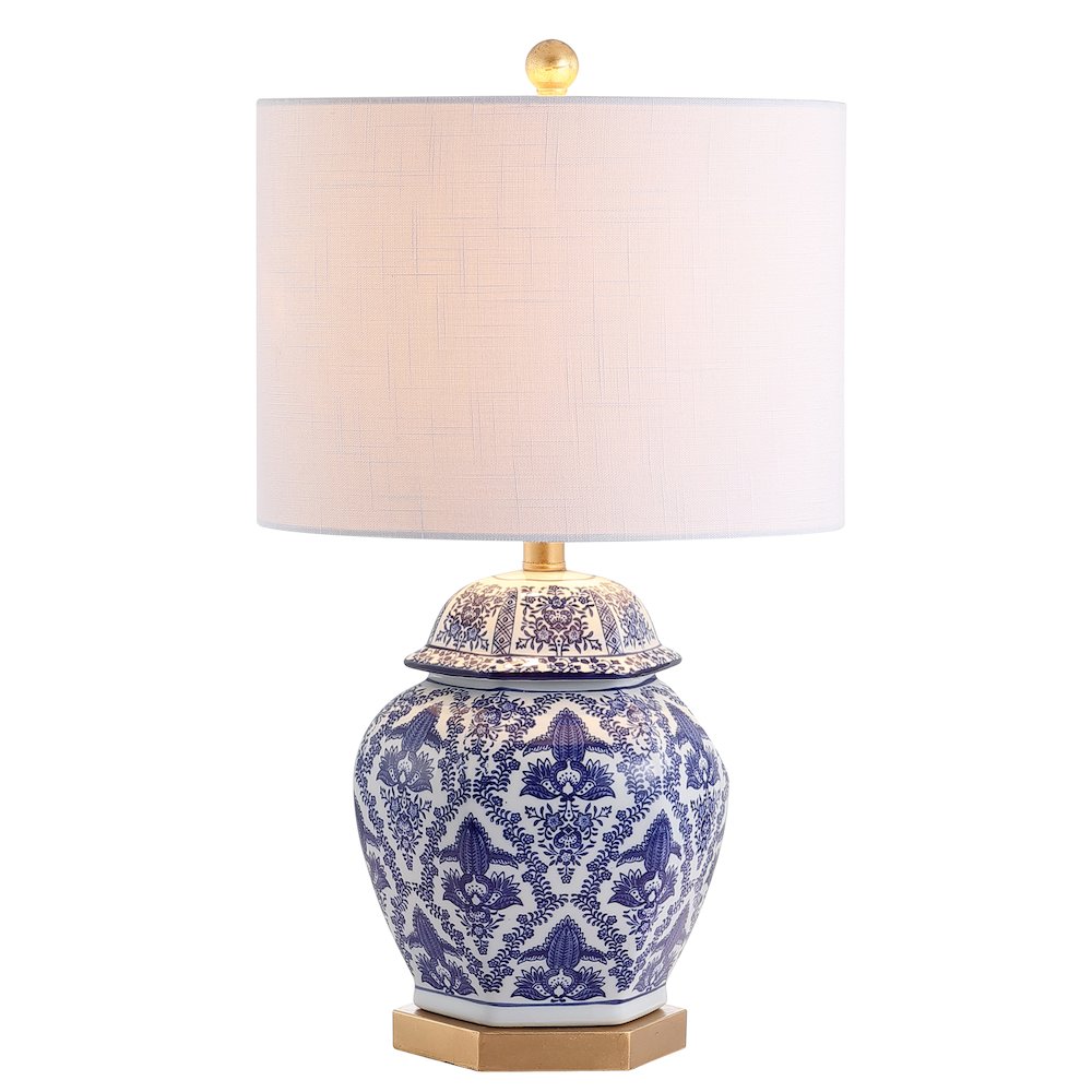 Gretchen Ginger Jar Ceramicmetal Led Table Lamp. Picture 1