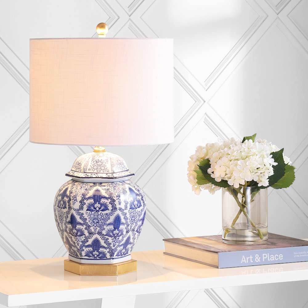 Gretchen Ginger Jar Ceramicmetal Led Table Lamp. Picture 5