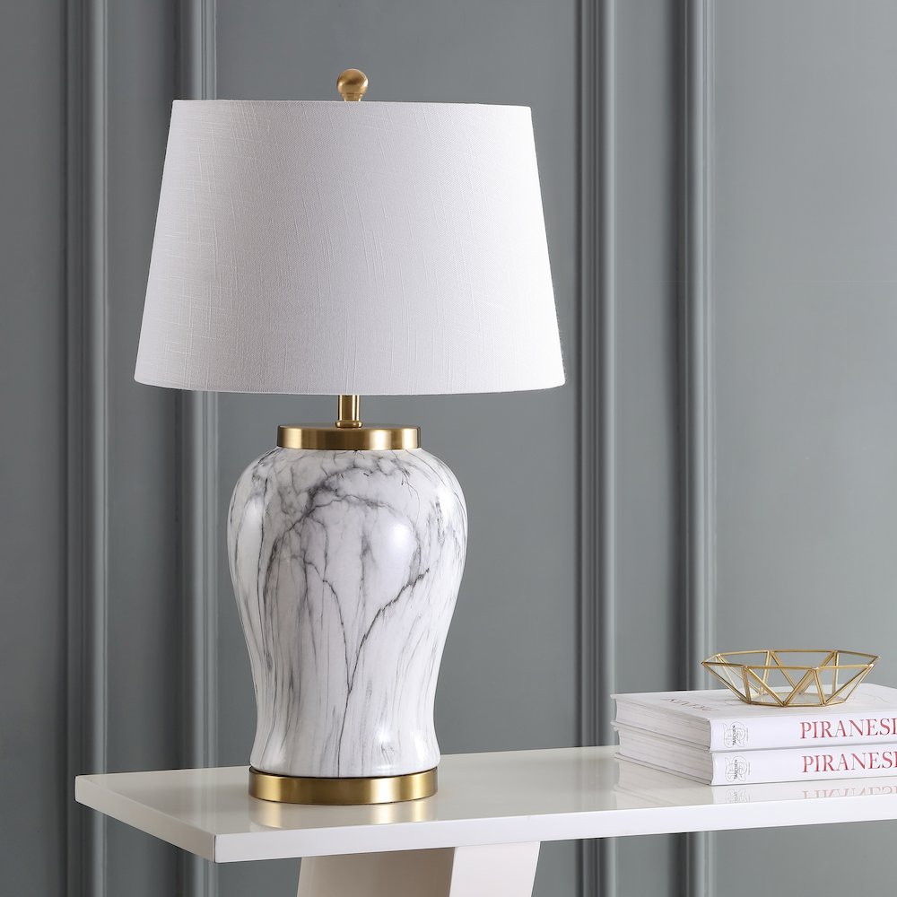 Prague Ceramic Marble Led Table Lamp. Picture 6