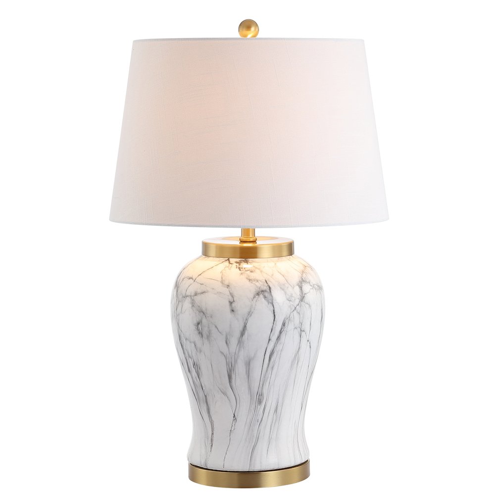 Prague Ceramic Marble Led Table Lamp. Picture 1