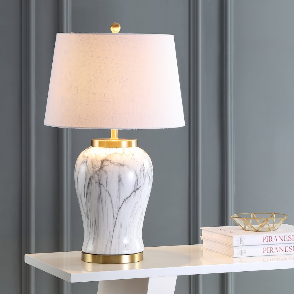 Prague Ceramic Marble Led Table Lamp. Picture 5