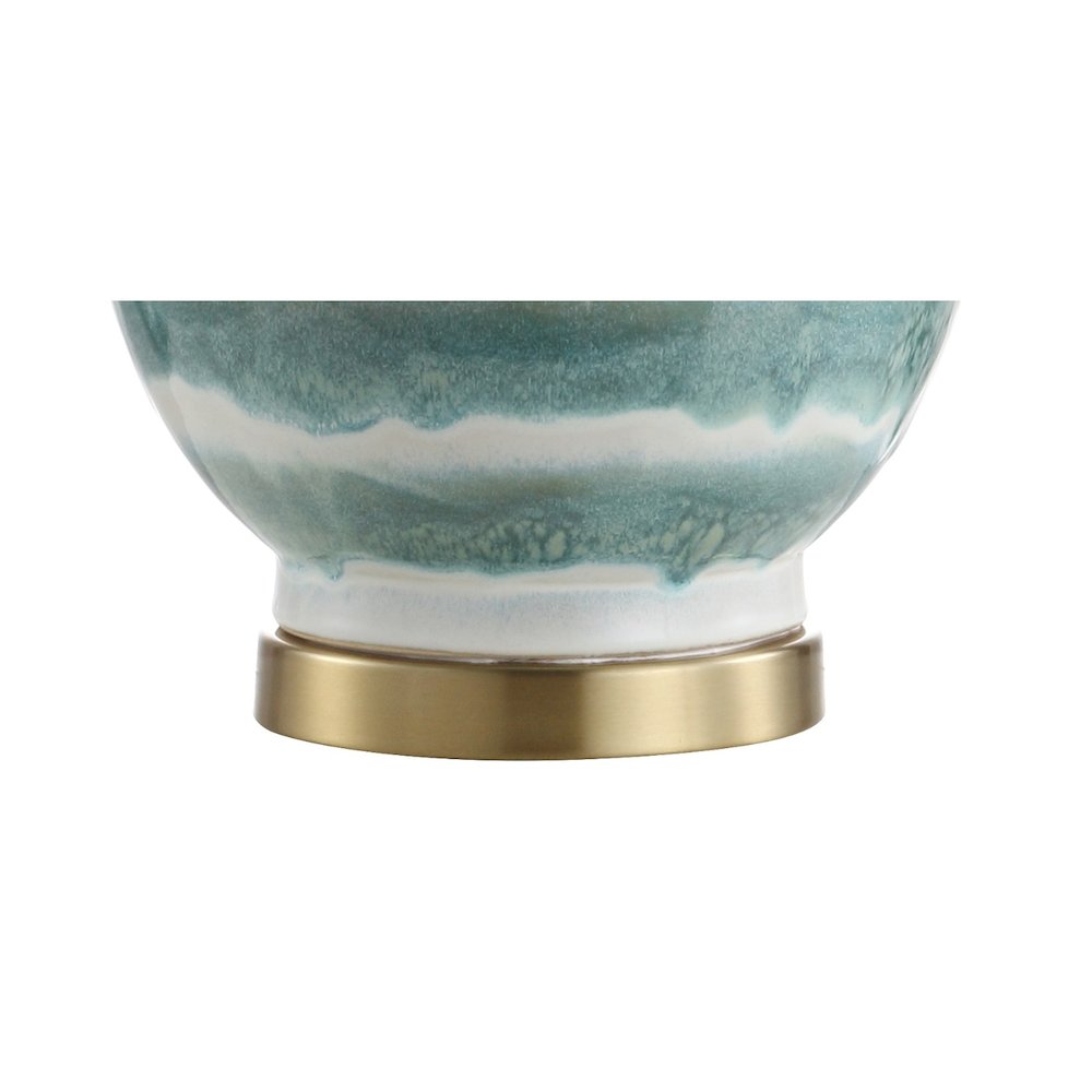 Tucker Striped Ceramicmetal Led Table Lamp. Picture 4