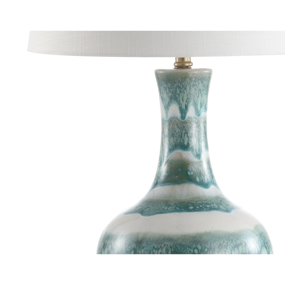 Tucker Striped Ceramicmetal Led Table Lamp. Picture 3