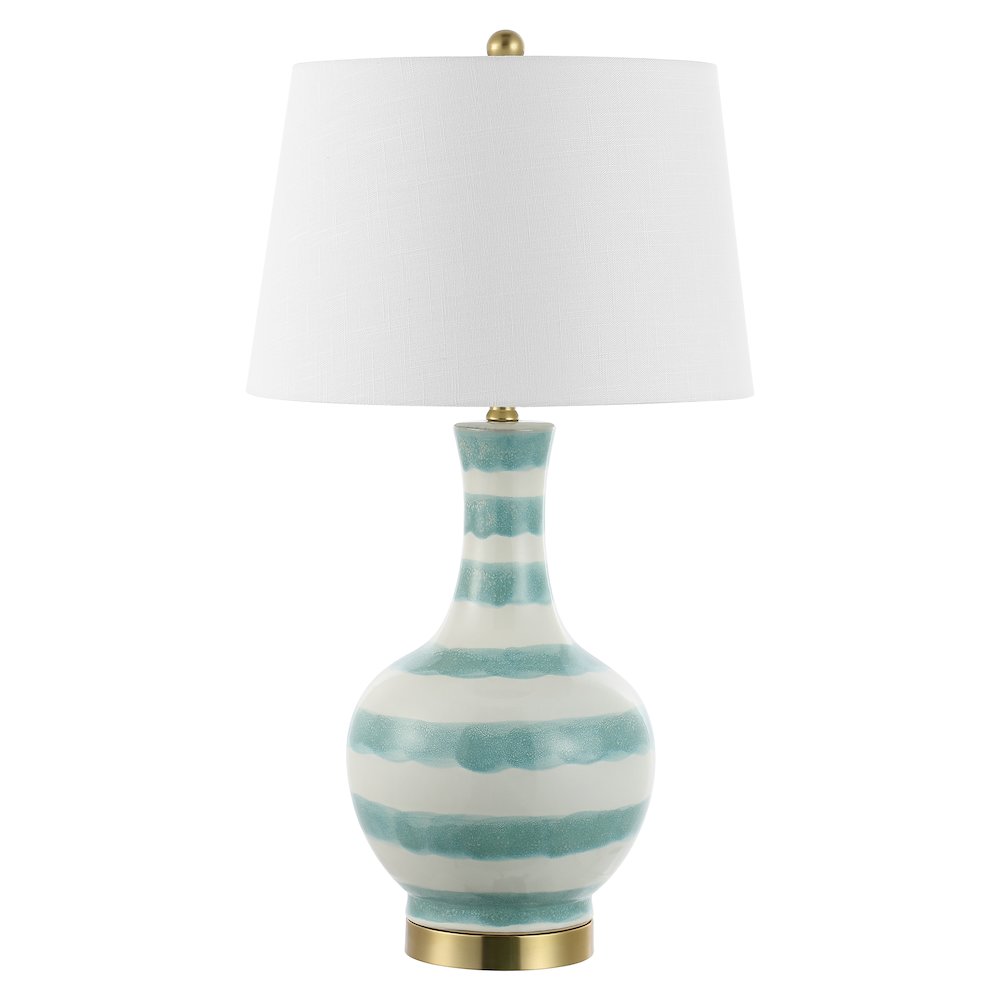 Tucker Striped Ceramicmetal Led Table Lamp. Picture 2
