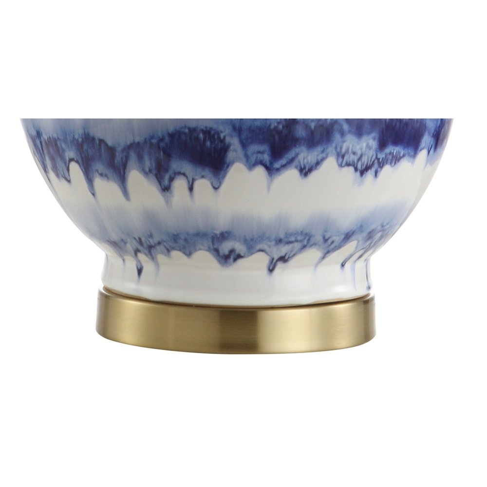 Tucker Striped Ceramicmetal Led Table Lamp. Picture 4