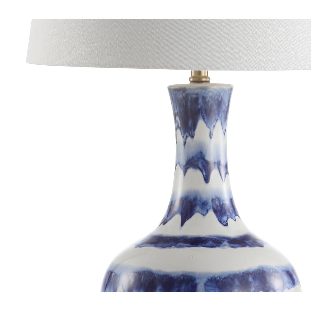 Tucker Striped Ceramicmetal Led Table Lamp. Picture 3