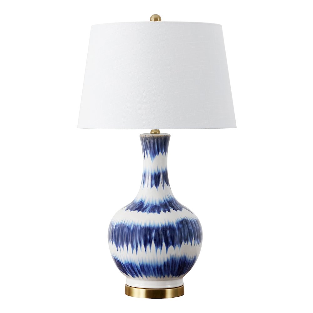 Tucker Striped Ceramicmetal Led Table Lamp. Picture 2