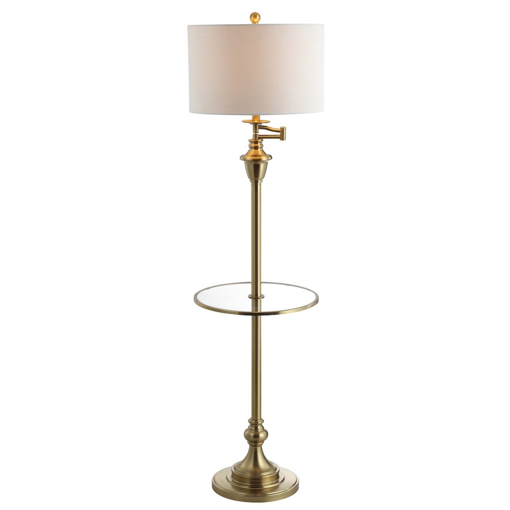 Cora Metal/Glass Led Side Table And Floor Lamp. Picture 1