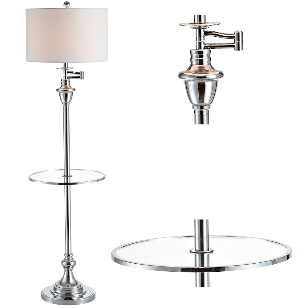 Cora Metal/Glass Led Side Table And Floor Lamp. Picture 8