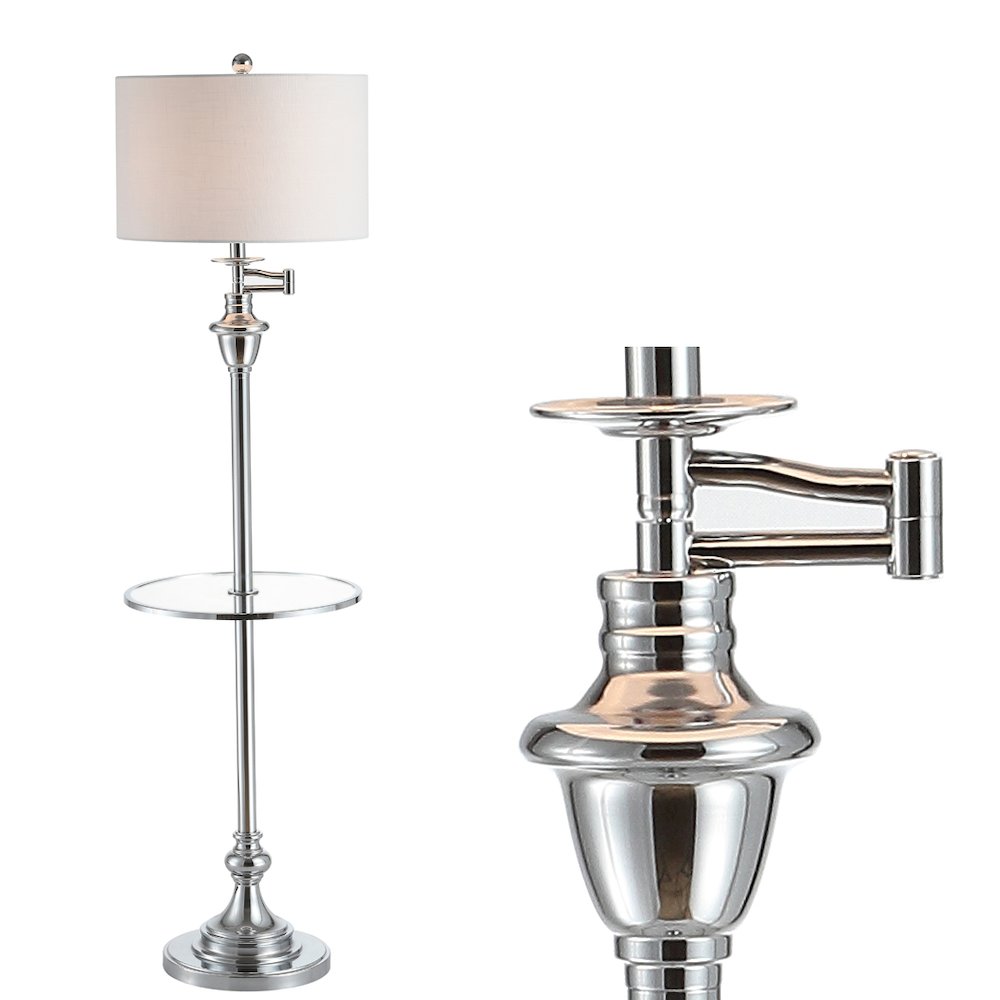 Cora Metal/Glass Led Side Table And Floor Lamp. Picture 7