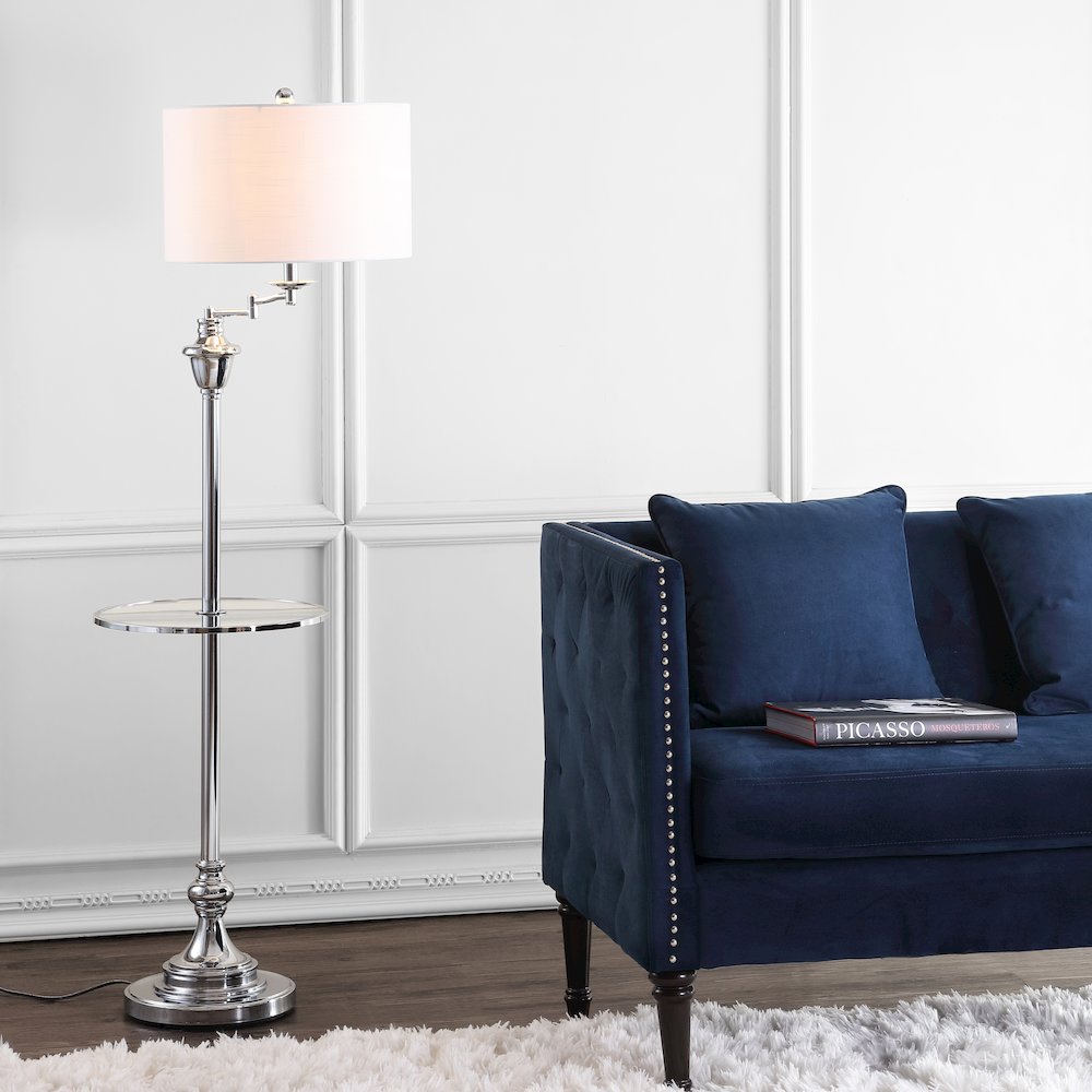Cora Metal/Glass Led Side Table And Floor Lamp. Picture 5