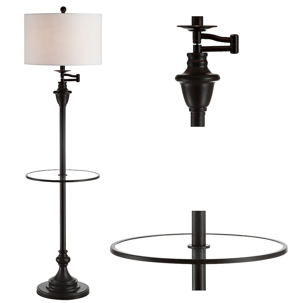 Cora Metal/Glass Led Side Table And Floor Lamp. Picture 8